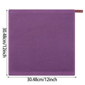 Honeycomb Kitchen Towels | Super Absorbent Dish Cloths – Sumo Deals Purple 12X12 Inch 100% Cotton Waffle Weave Dishcloth, Absorbent Kitchen Towel For Cleaning And Drying.