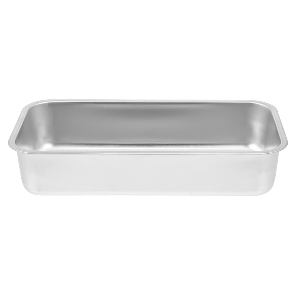 Stainless Steel Seasoning Dish | Dipping Sauce Server – Sumo Deals Rectangular Silver Aluminum Baking Pan With Rounded Corners, For Roasting And Baking.