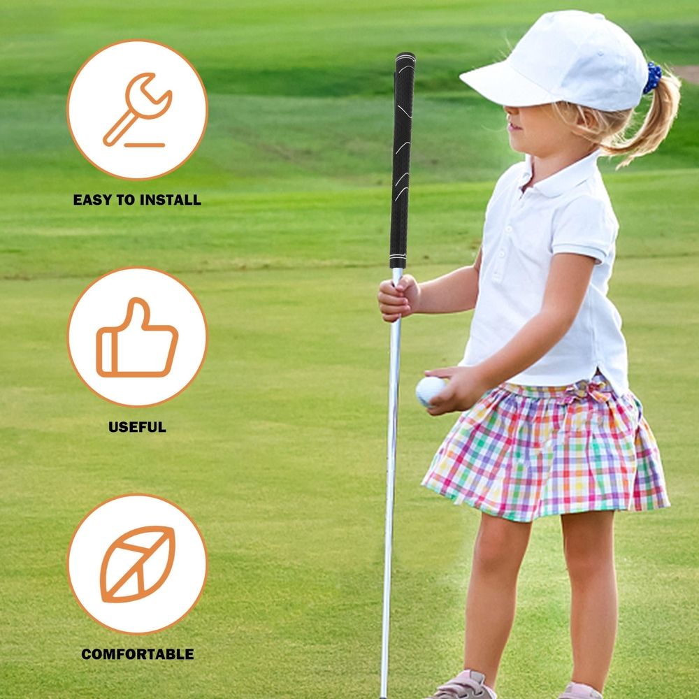Jumbo Golf Grip | Comfortable Rubber Club Accessory – Sumo Deals Black Rubber Golf Club Grip With White Wavy Lines, For Improved Comfort And Control On Golf Clubs.