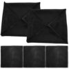 5-Pack Black Polyester Chair Covers With Criss-Cross Back Design, For Events And Dining.