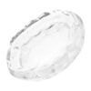 Clear wavy glass bowl, organic shape, decorative centerpiece or serving dish.