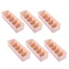 6-pack pink plastic drawer organizers with 5 compartments each for socks, underwear, and small items.