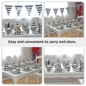 36-Pack Striped Popcorn Boxes | Party Snack Containers – Sumo Deals Disposable Paper Party Tableware Set: Cups, Plates, Napkins, Hats, And Popcorn Boxes With Black And White Stripes For Ce