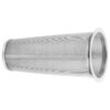 Stainless steel cold brew coffee filter, conical mesh basket with wide rim, silver, for brewing coffee.