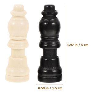 Mini Wood Chess Set | 4 Sets Of Small International Pieces – Sumo Deals Wooden Chess King Pieces, 5Cm Tall, One White And One Black, For Board Games.