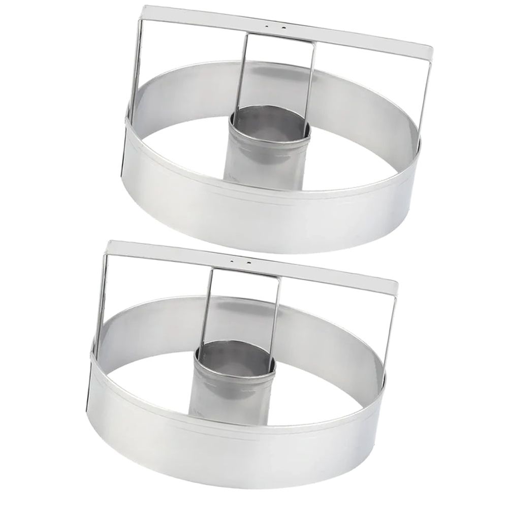 Round Cookie Cutters | 2Pc Stainless Steel Baking Moulds – Sumo Deals 2-Pack Stainless Steel Donut Cutters, Round Shape With Center Hole, Silver, For Baking Pastries.