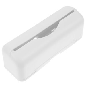 Wall-Mounted Plastic Bag Dispenser For Kitchen &Amp; Pantry – Sumo Deals White Plastic Foil Dispenser With A Top Slot For Easy Cutting, Ideal For Kitchen Wrap Storage And Dispensing.