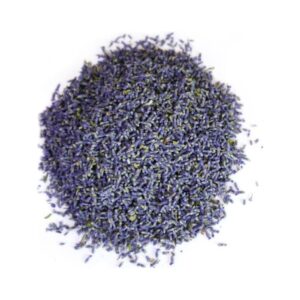 Pile Of Dried, Small, Purple Lavender Buds On A White Background, Used For Aromatherapy Or Crafting.