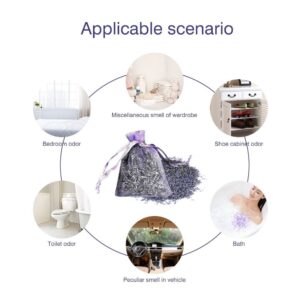 Purple Mesh Lavender Sachet With Dried Lavender Buds For Odor Removal In Wardrobes, Shoes, Bedrooms, Toilets, Cars, And