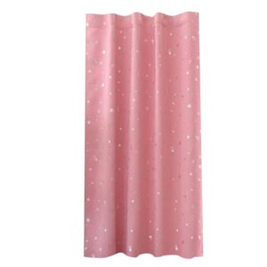 Pink Polyester Shower Curtain With Silver Glitter Polka Dots, For Bathroom Decor.