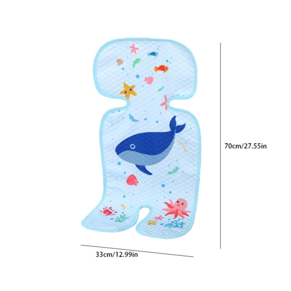 Green Stroller &Amp; Car Seat Cooler Pad For Toddlers – Sumo Deals Blue Baby Stroller/Car Seat Liner With Whale &Amp; Sea Animal Print, Cotton, Reversible, For Comfort &Amp; Protection.