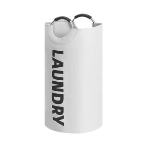 White fabric laundry hamper with 