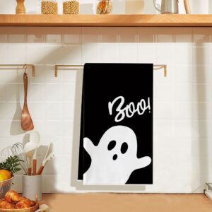 Halloween Kitchen Towel | Spooky Pumpkin &Amp; Bat Design – Sumo Deals Black Microfiber Kitchen Towel With White