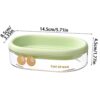 Green plastic cat grass planter with clear base, drainage holes, and "Cat Grass" text, for indoor pet use.