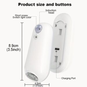 Toilet Night Light 2-Pack | Motion Sensor, 8-Colour – Sumo Deals White Plastic Motion Sensor Led Night Light, Rechargeable, For Hallways, Closets, And Stairs.