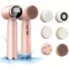 6-in-1 Electric Facial Cleanser, 3-Speed, LED Display（pink） product image