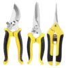 3-Piece Stainless Steel Garden Pruning Shears Set - Effortless Spring, Safety Lock, for Trimming, Ha product image
