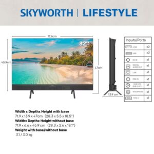 Skyworth 32-Inch Portable Google Tv | Campers &Amp; Rvs – Sumo Deals Skyworth 32