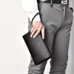 Men'S Leather Clutch Bag – Stylish &Amp; Durable Brown – Sumo Deals Men'S Black Pebbled Leather Clutch Wallet With Wrist Strap, Zipper, And