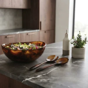 Urban Attitude Lila Large Paired Servers Length 30Cm, Width 7.5Cm (Spoon) - Dark Cocoa Product Image
