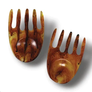 Urban Attitude Shelly Salad Hands Servers Length 14Cm, Width 9.3Cm - Burnt Amber Product Image