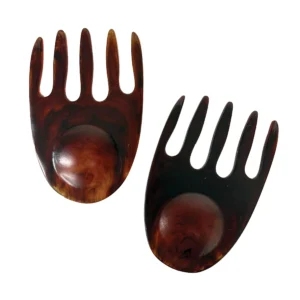 Urban Attitude SHELLY Salad Hands Servers Length 14cm, Width 9.3cm - Dark Cocoa product image