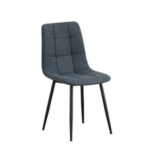 6X Dining Chair Fabric Upholstered Padded Dark Grey colour product image