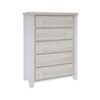 Tallboy Coastal Grey and Miami White Colour Five Drawers product image
