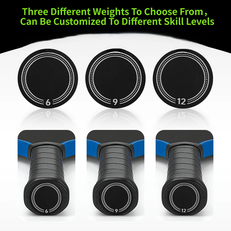 Pickleball Paddle Balance Weights Set - 3 Piece – Sumo Deals 3 Piece Pickleball Paddle Handle Balance Weights Set - 6 / 9 / 12G Self-Adhesive Stainless Steel End Product Image