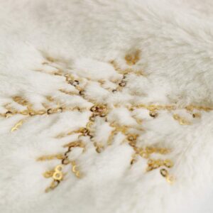 2Pcs Large Sequin Plush Christmas Stocking With Gold Embroidered Snowflake Design - 46 X 30 X 18Cm S Product Image