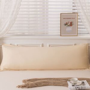 48 x 180cm Yellow Washed Cotton Linen Long Pillowcase - Extra Long Soft Breathable Pillow Cover, Mac product image