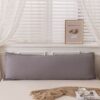 48 X 180Cm Grey Washed Cotton Linen Long Pillowcase - Extra Long Soft Breathable Pillow Cover, Machi Product Image