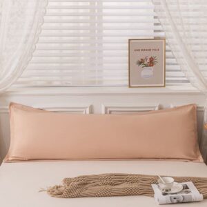 48 x 150cm Champagne Washed Cotton Linen Long Pillowcase - Extra Long Soft Breathable Pillow Cover, product image