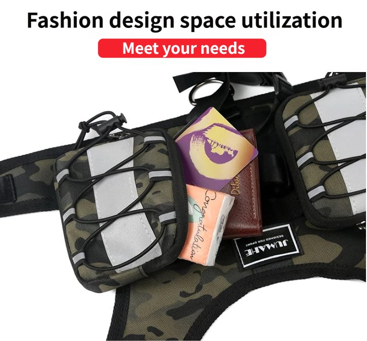Black Dog Saddle Bag Harness | Dual Pouch &Amp; Bottle Buckle – Sumo Deals Black Dog Saddle Bag Harness With Dual Storage Pouches &Amp; Central Bottle Buckles (L Size) - Adjustabl Product Image
