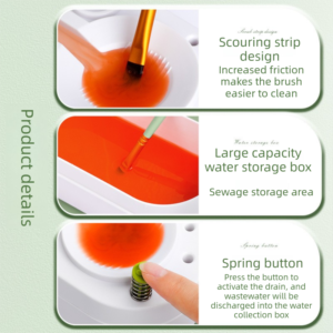 Pink Automatic Water-Colour Paintbrush Cleaner Set - Green 2-In-1 Station With Self-Cleaning Water D Product Image