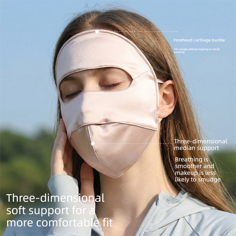 Luxurious Mulberry Silk Sun Protection Face Mask – Sumo Deals Black Luxurious Mulberry Silk Sun Protection Face Mask - Full Coverage Cooling Shield With Soft Wire Product Image