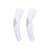 2 pairs White Cooling Arm Sleeves Sun Protection - Nylon Spandex Blend - Lightweight Compression Elb product image