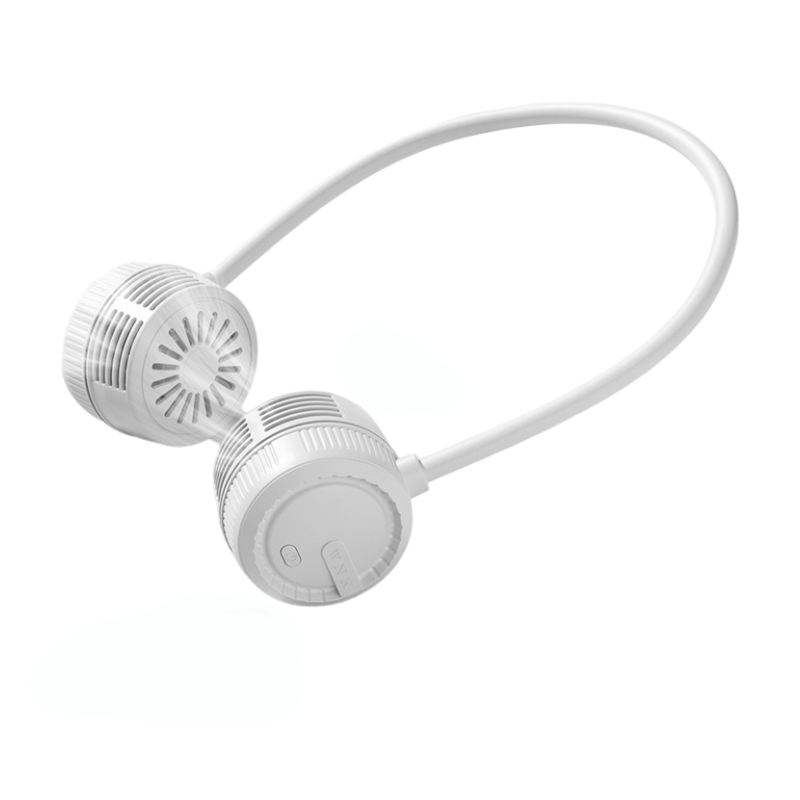 White Portable Rechargeable Neck Fan - 3 Speed Dual Head – Sumo Deals White Portable Rechargeable Neck Fan - 3 Speed Dual Head Wearable Fan With Flexible 360 Degree Airfl Product Image