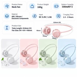 White Portable Rechargeable Neck Fan - 3 Speed Dual Head – Sumo Deals White Portable Rechargeable Neck Fan - 3 Speed Dual Head Wearable Fan With Flexible 360 Degree Airfl Product Image