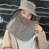 Grey Wide Brim Sun Hat With Detachable Covers – Sumo Deals Gray Wide Brim Sun Hat With Detachable Face And Neck Cover - Large Quick Dry Outdoor Hat With Breath Product Image