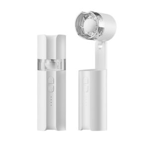 Portable Foldable Handheld Fan with LED Light - Mini Desk Fan with 170 Degree Adjustable Head and 3 product image