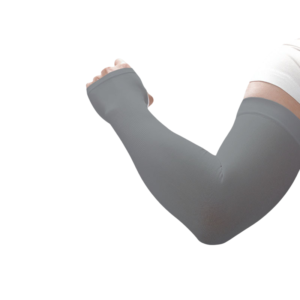 2 Pair Cooling Arm Sleeves with Thumb Hole - Gray 38-40cm Breathable Stretch Sun Sleeves for Cycling product image