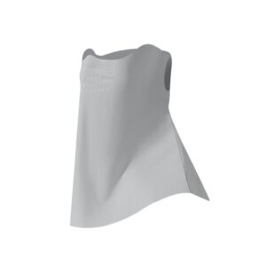 Light Gray Breathable Sun Face Cover with Neck Drape - Lightweight Outdoor Face Mask with Ear Loops, product image